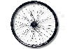 fűzött kerék 26" első tárcsafékes duplafalú alu felni, KRYPTONX fekete acél agy  LYNX