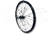 fűzött kerék 29" hátsó tárcsafékes duplafalú alu felni, KRYPTONX fekete alu agy LYNX