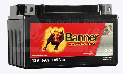 akkumulátor 12V 6Ah BYTX7A-BS AGM BANNER BIKE BULL 150x87x95